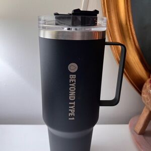 Black Insulated Tumbler with Handle